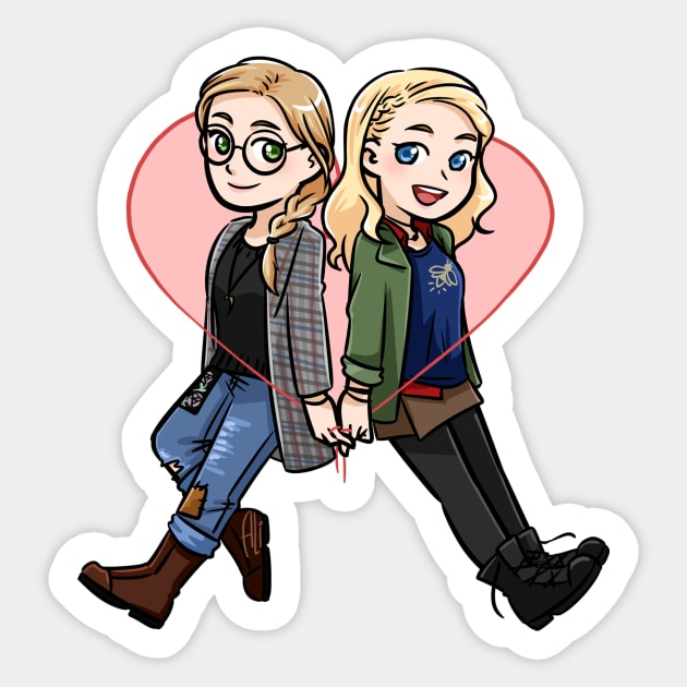 Always Know Each Other (Margot & Tilly ver.) Sticker by artsy_alice